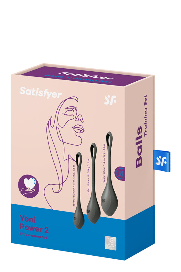T360188 набір вагінальних кульок satisfyer yoni power 2 black - Зображення 2