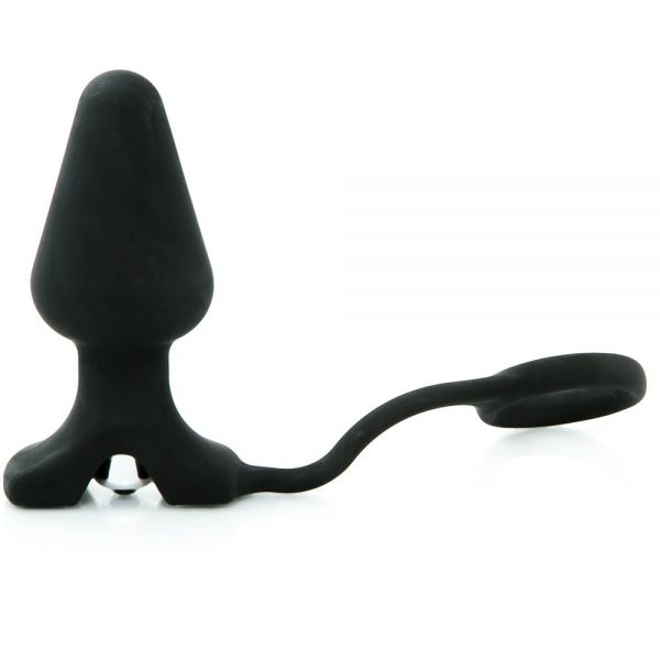 Анальна пробка з кільцем black silicone