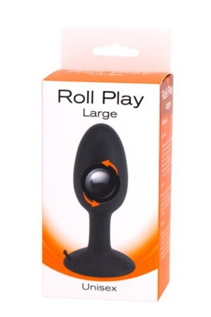 Анальна пробка з внутрішнім кулькою roll play large black