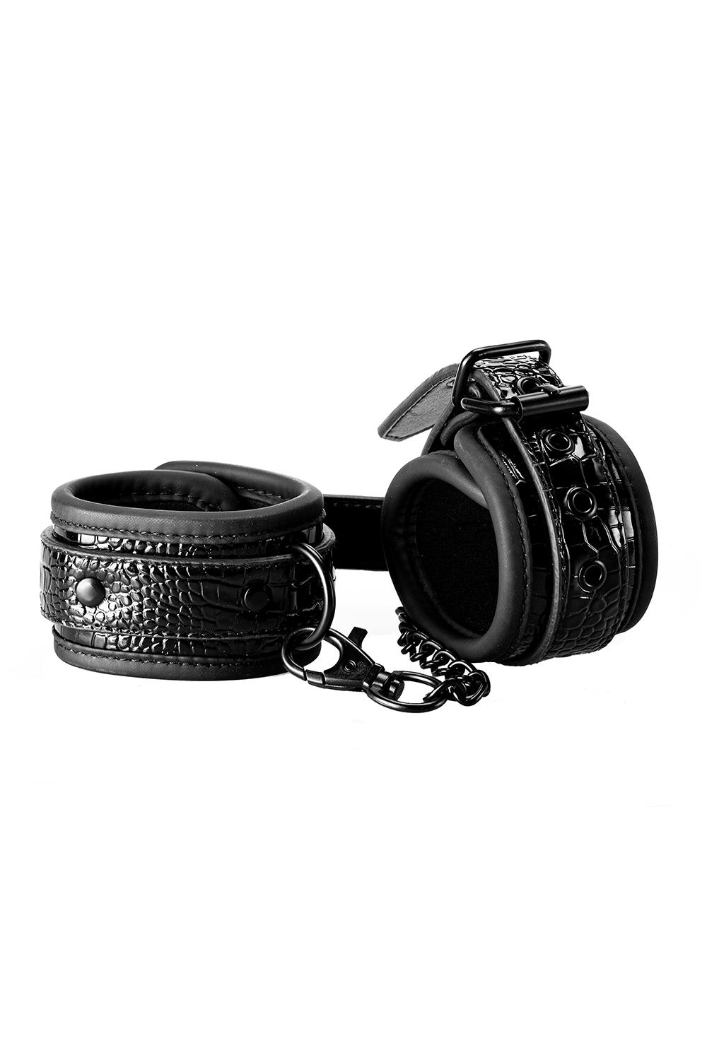 Наручники blaze luxury handcuff croco black - Зображення 4