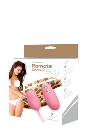 Віброяйце ultra seven remote control egg pink