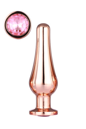 Dt21827 анальна пробка конічної форми dream toys gleaming love rose gold pleasure plug m