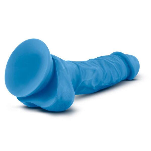 Фалоімітатор з подвійною щільністю neo 7.5 inch cock w. balls blue - Зображення 4