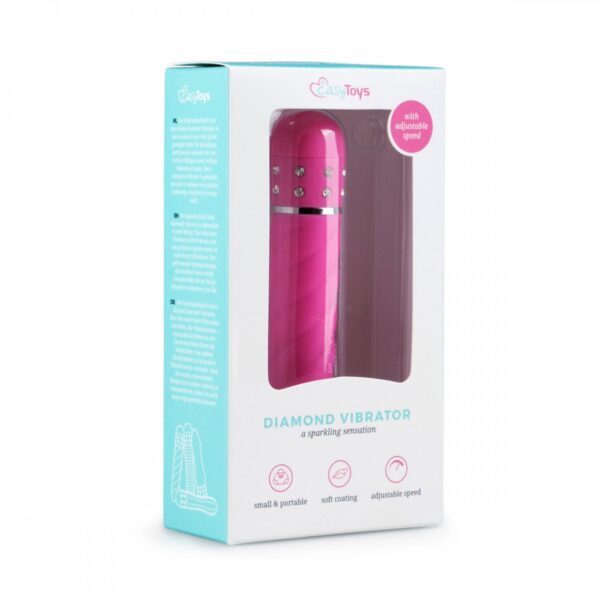 Вібратор ребристий love diamond vibrator рожевий, 11.4 см - Зображення 5