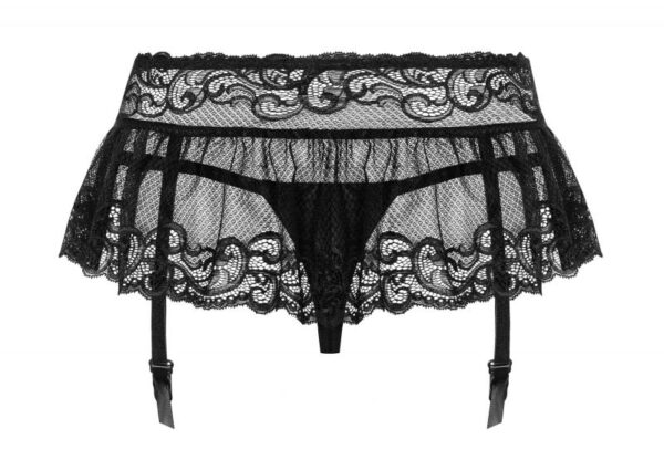 Пояс для панчіх чорний obsessive 830-gar-1 garter belt l / XL - Зображення 4