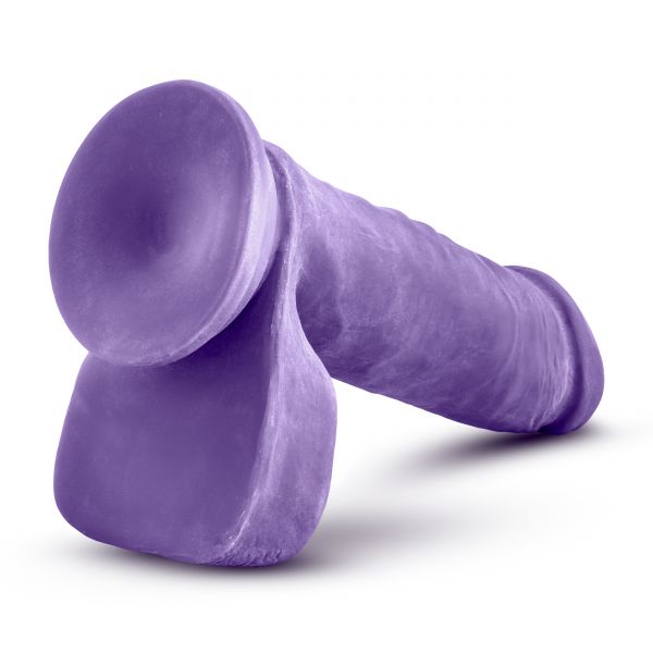 Фалоімітатор кібершкіра au naturel bold hero 8inch dildo purple - Зображення 5
