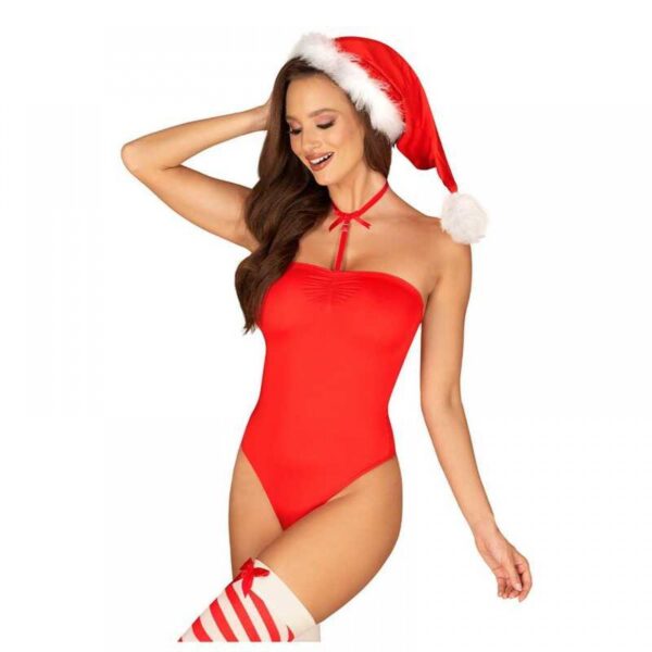Новорічний костюм obsessive kissmas teddy red s  m