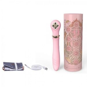 Вібромасажер-пульсатор з підігрівом zalo desire, fairy pink