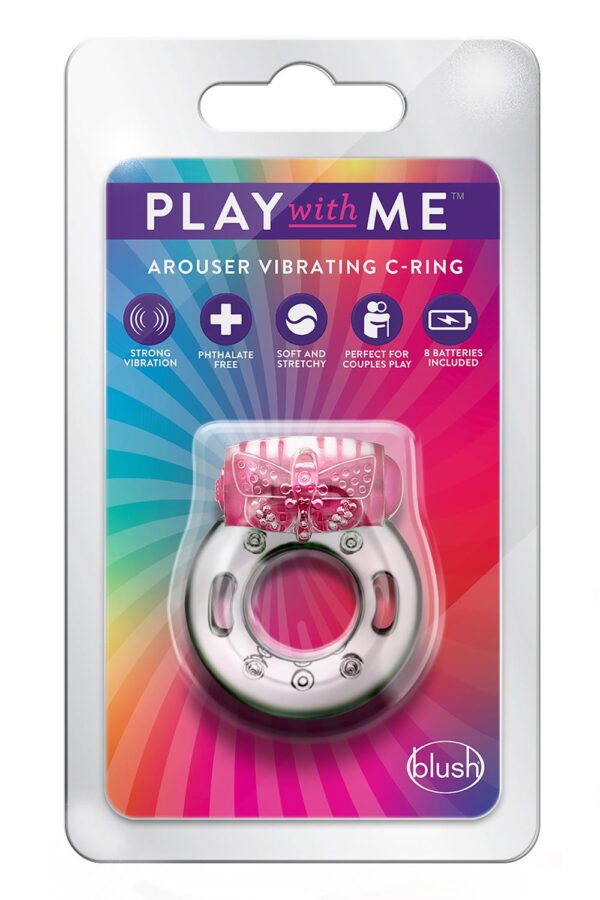 Ерекційне віброкільце play with me arouser vibrating c-ring pink - Зображення 2