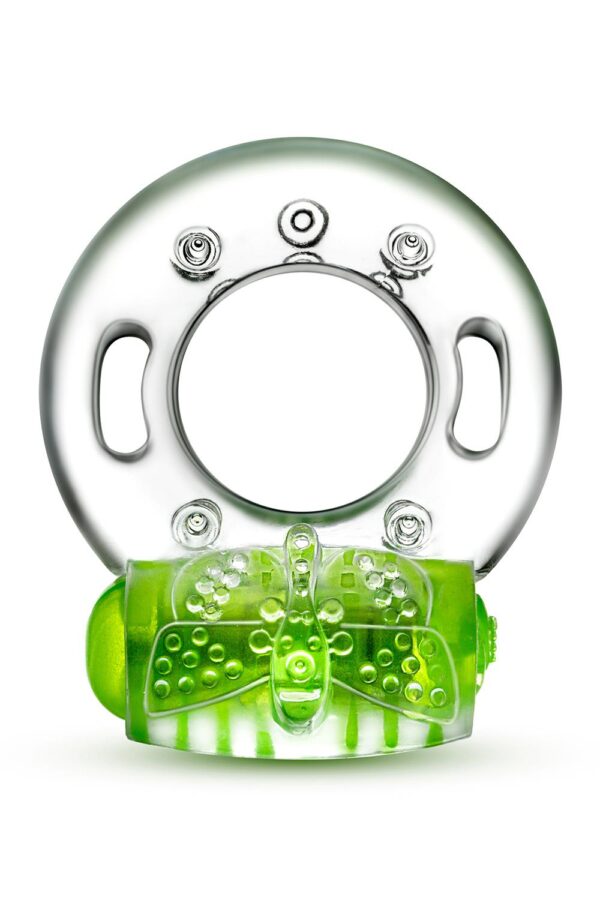 Ерекційне віброкільце play with me arouser vibrating c-ring green - Зображення 3