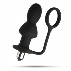 Анальна плаг з вібрацією anal plug silicone, black