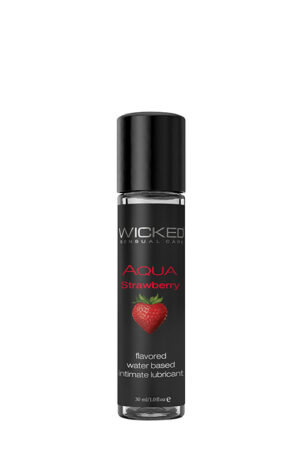 Їстівний лубрикант wicked aqua strawberry flavored 30ml