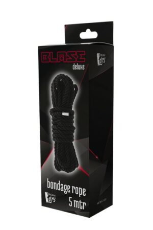 Мотузка для бондажа blaze deluxe bondage rope 5m black