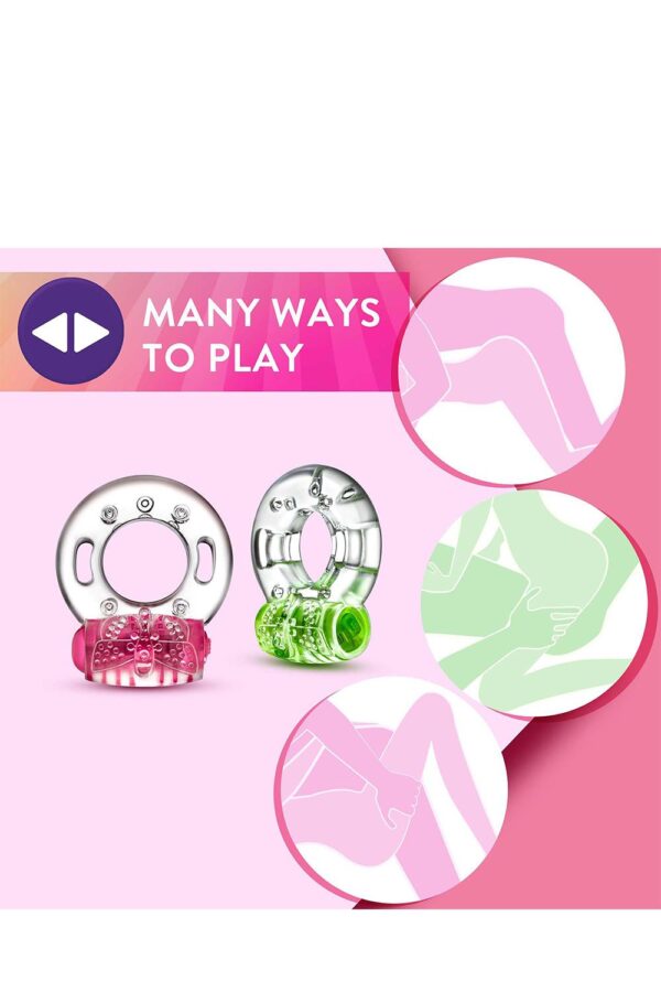 Ерекційне віброкільце play with me arouser vibrating c-ring green - Зображення 4