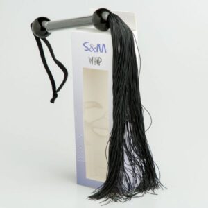 F61405 батіг silicone flogger whip black