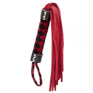 F61416 батіг із замші ромб flogger black / RED