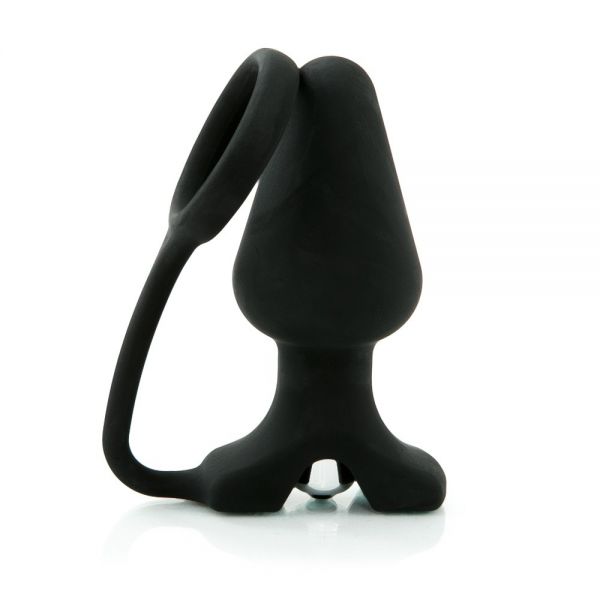 Анальна пробка з кільцем black silicone - Зображення 3