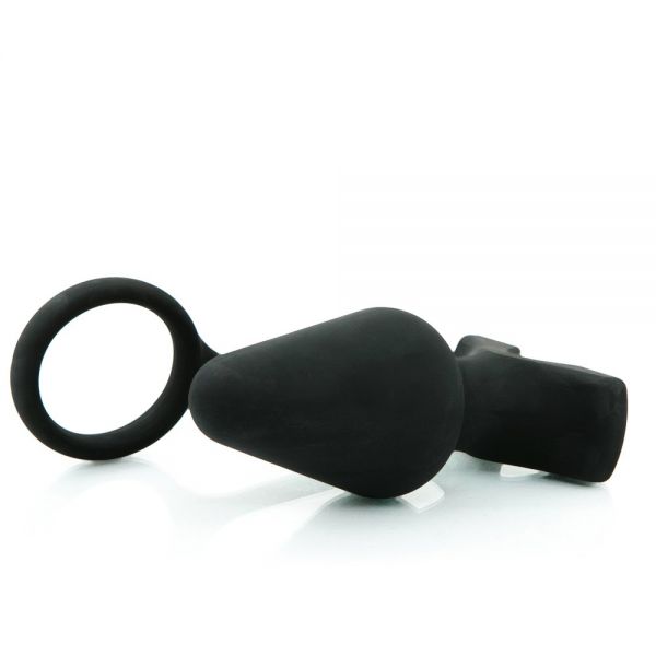 Анальна пробка з кільцем black silicone - Зображення 2
