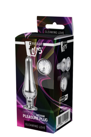 Dt21824 анальна пробка конічної форми dream toys gleaming love silver pleasure plug m