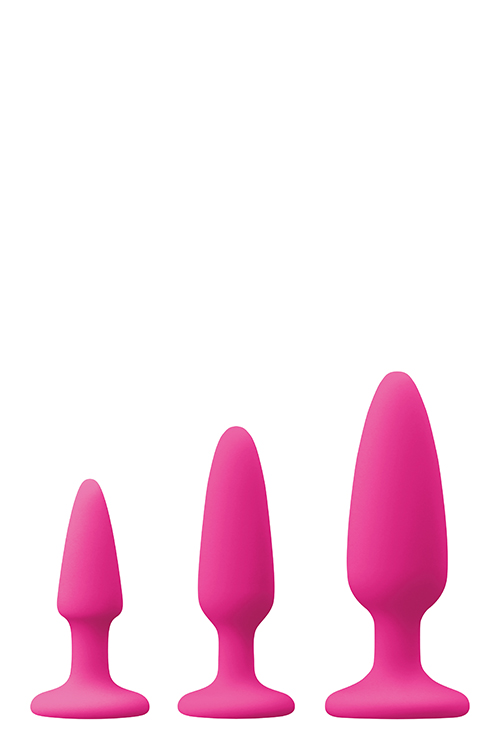 Набір анальних пробок colours pleasures trainer kit pink