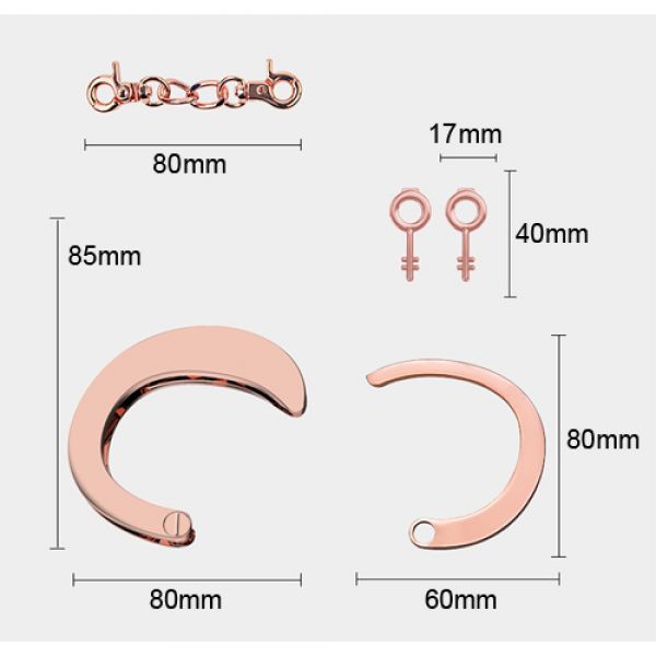Наручники розбірні premium metal romfun, gold - Зображення 3