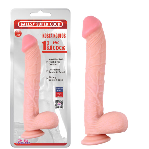 Фалоімітатор на присоску chisa ballsy super cock
