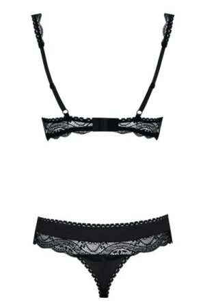 Комплект obsessive miamor set чорний відкритий, груди l / XL