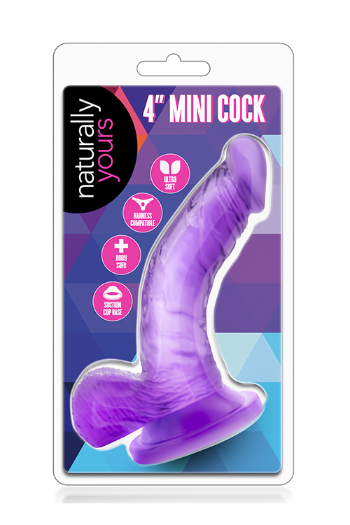 Фалоімітатор naturally yours 4inch mini cock purple - Зображення 2