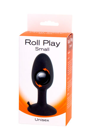 Анальна пробка з внутрішнім кулькою roll play small black