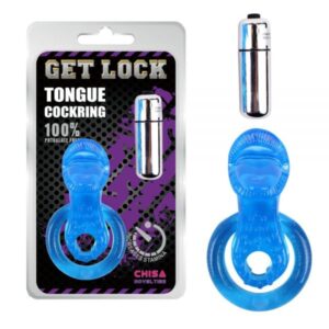 Насадка з язичком і віброкулею chisa get lock cocking, синій