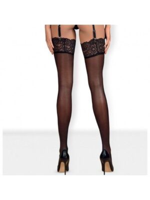 Панчохи чорний obsessive mixty stockings black s / M
