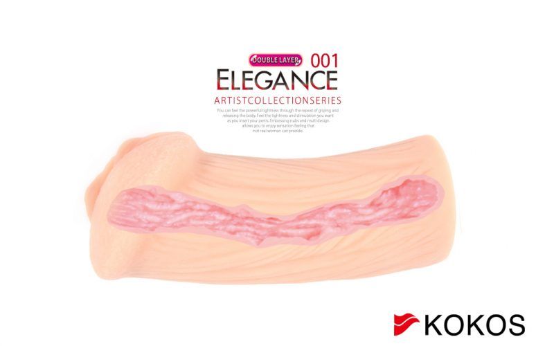 Мастурбатор kokos elegance 001 dl ,16 см (двошаровий) - Зображення 4