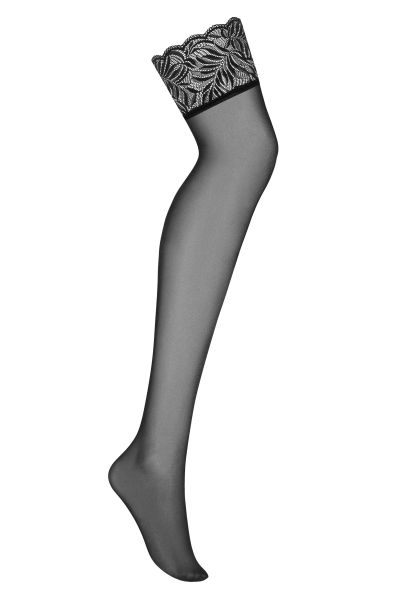 Панчохи чорні obsessive contica stockings l / XL - Зображення 3