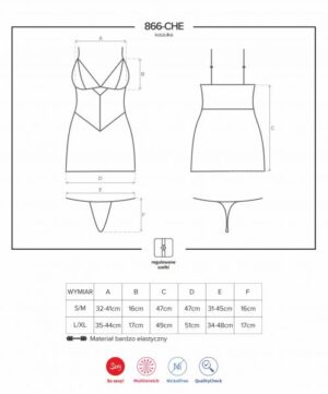 Сорочка obsessive 866-che-1 chemise