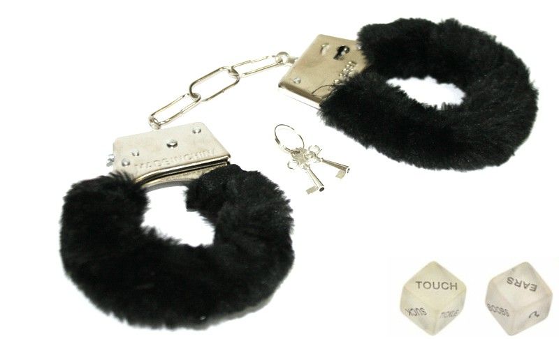 Наручники з кубиками naughty nights, black