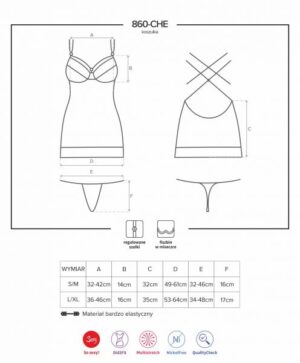 Сорочка obsessive 860-che-3 chemise