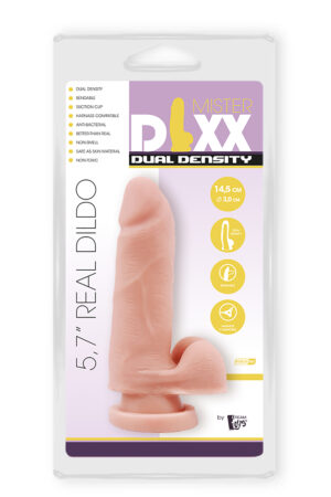 Фалоімітатор з подвійною щільністю mr. dixx 5.7inch dual density dildo