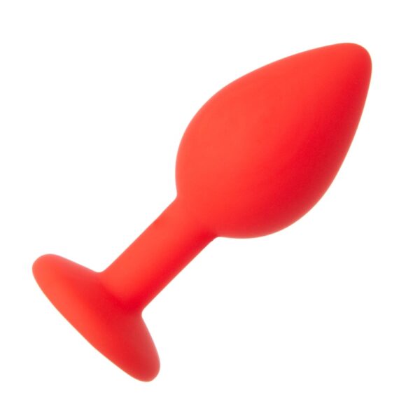 Анальна пробка red silicone white shape m, 8 x 3.5 см - Зображення 2