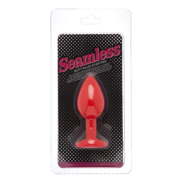 Анальна пробка red silicone white shape m, 8 x 3.5 см