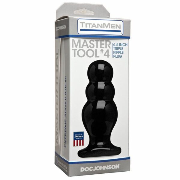 Анальна пробка doc johnson master tool #4 для фістингу, чорна - Зображення 2