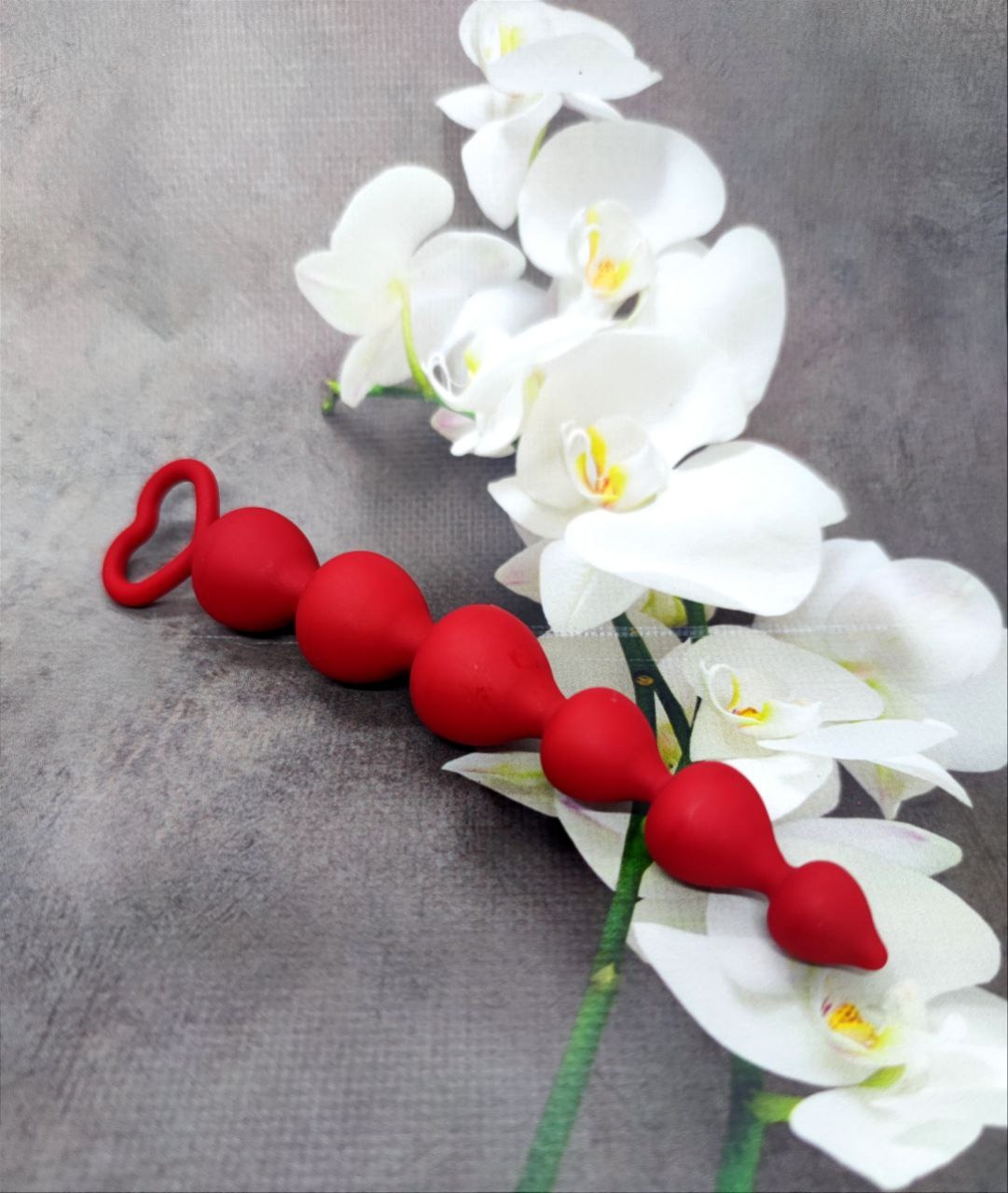 Анальний ланцюжок loveshop red 15.5 см - Зображення 3