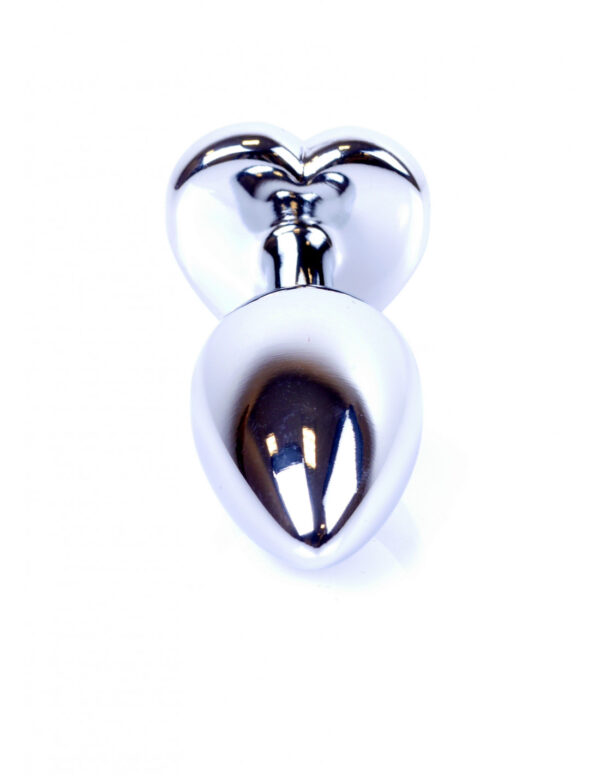 Анальна пробка plug-jewellery silver heart plug-light blue - Зображення 4