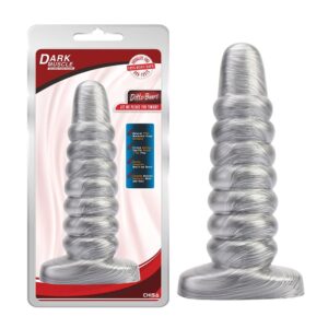 Анальна пробка рельєфна chisa dark muscle cdt bisley silver, 23 х 6.2 см