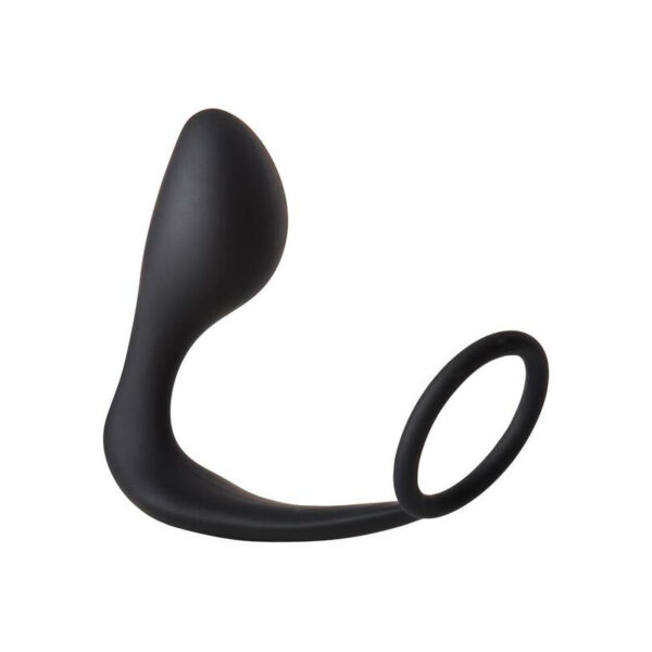 Анальна пробка з еррекційним кільцем fantasstic anal plug with cockring black