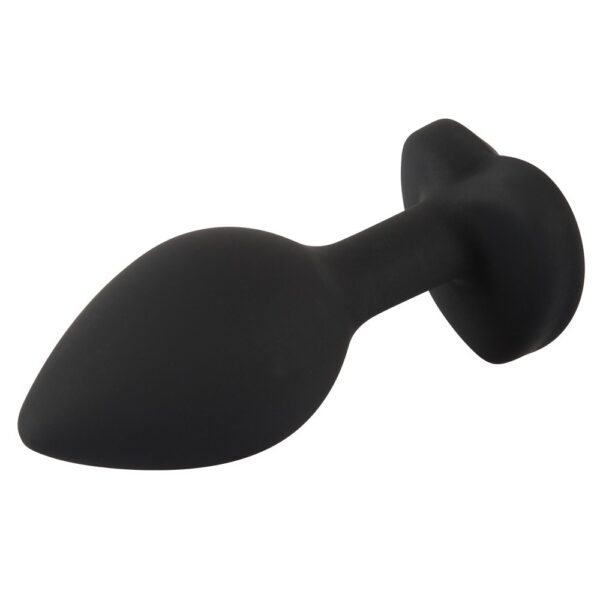 Анальна пробка з каменем silicone butt plug, силікон - Зображення 2