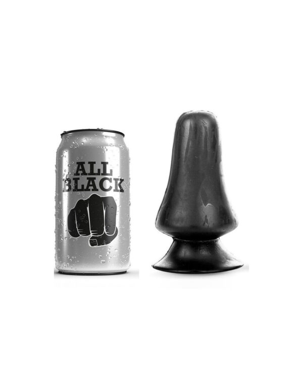 Анальний плаг для фістингу all black ab39 13 см х 7 см, чорний - Зображення 4