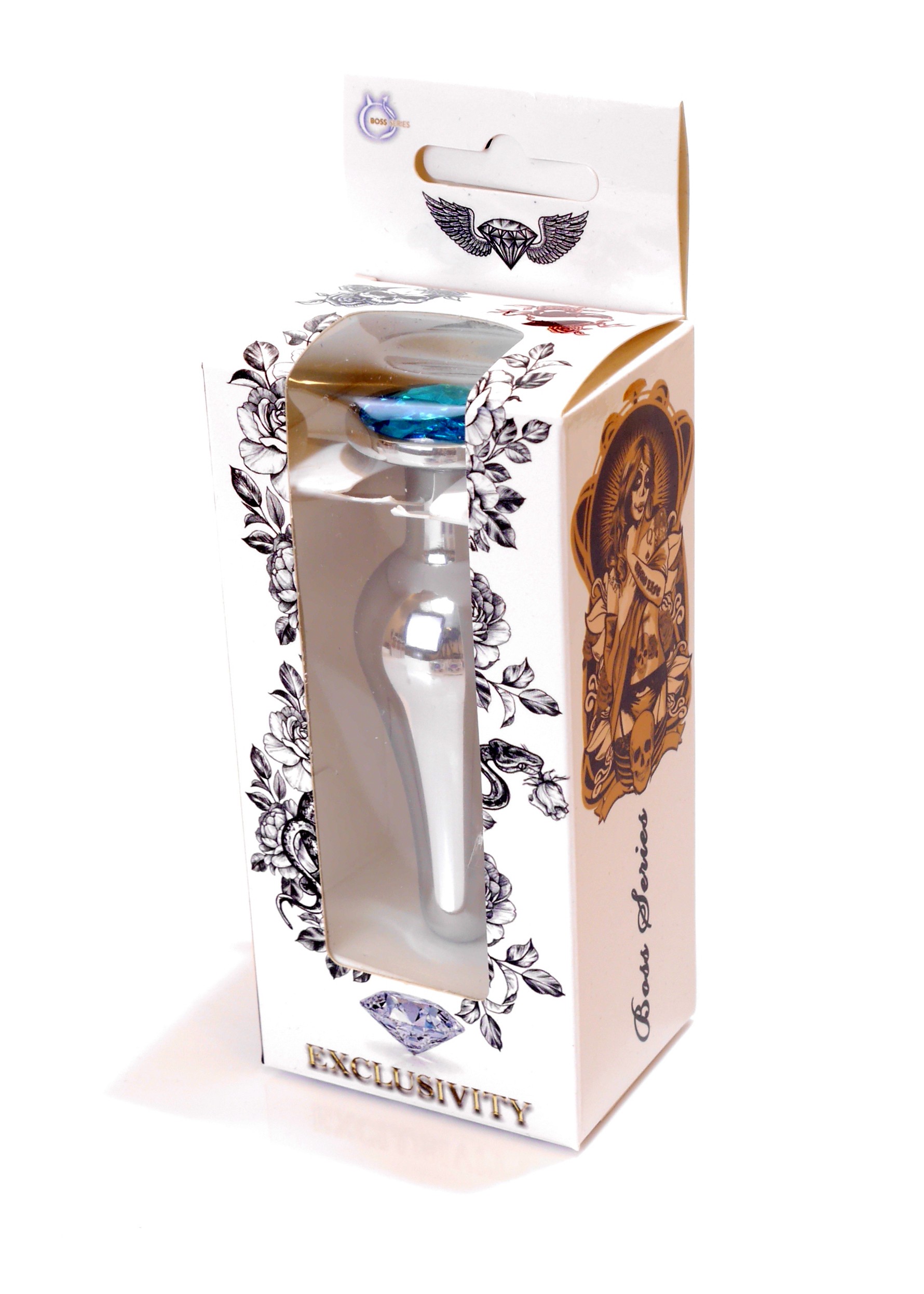 Анальний плаг із блакитним каменем boss of toys - Зображення 9