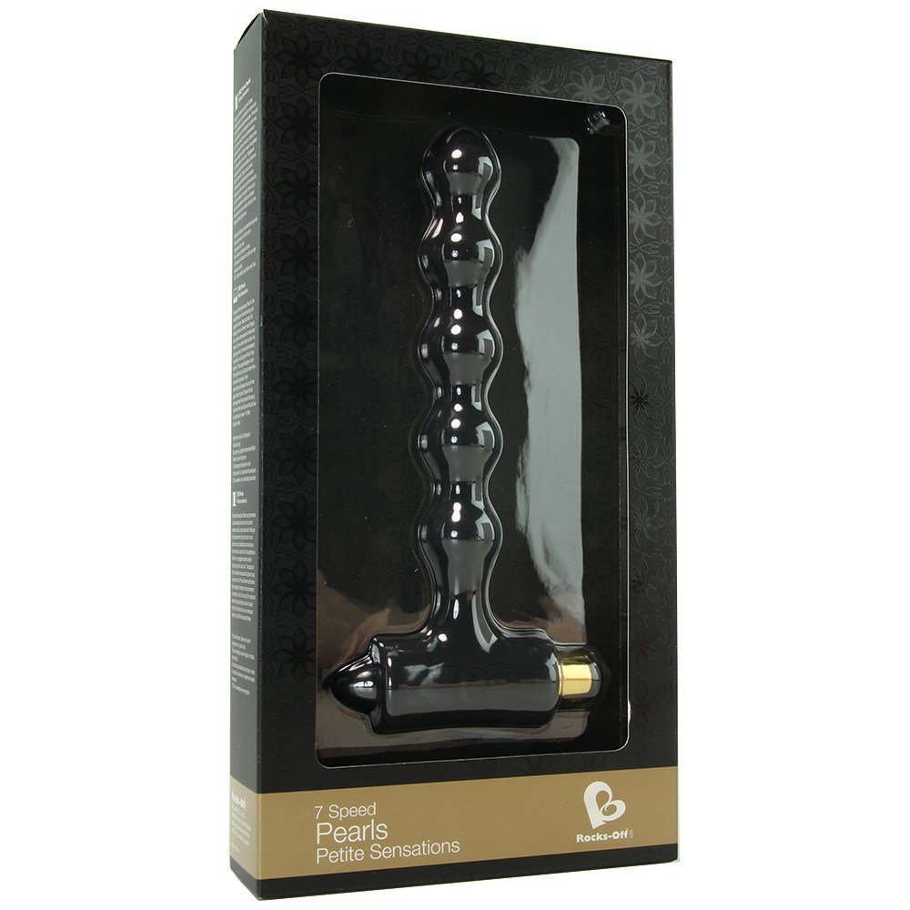 Анальний вібростимулятор rocks-off petite sensations pearls black - Зображення 3
