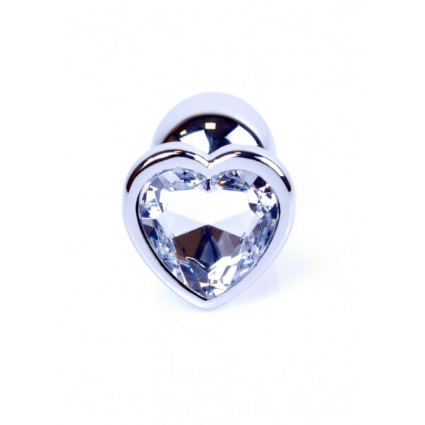 Анльна пробка plug-jewellery silver heart plug- clear - Зображення 2