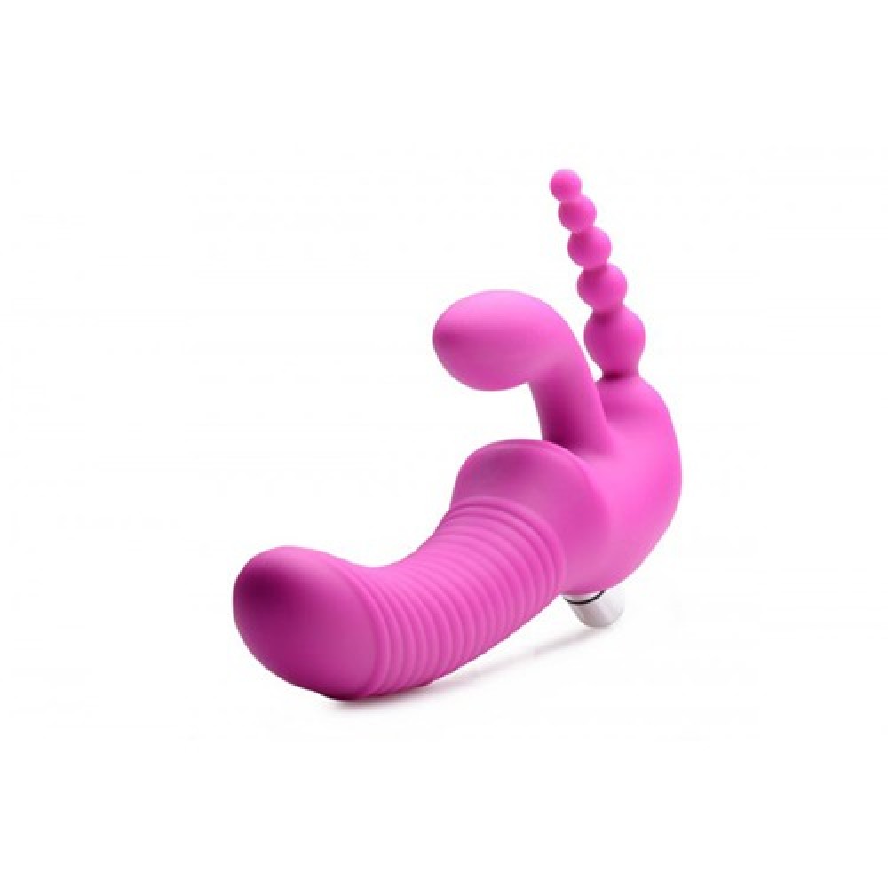 Безремневий страпон з потрійною вібрацією, regal rider strap-on vibrator - Зображення 3